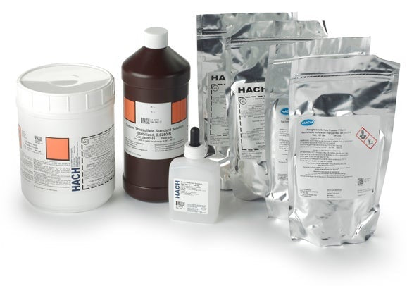 Reagenziensatz, gelöster Sauerstoff, Bürette, 300 mL Probe