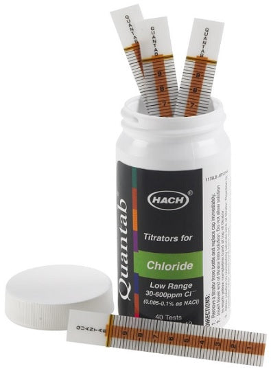 QUANTAB Chlorid-Teststreifen, Messbereich 30-600 mg/L, 40 St.