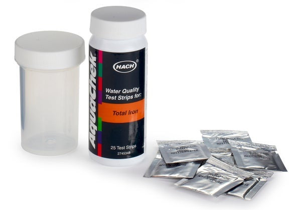 Teststreifen, gelöstes Eisen (gesamt), 0 - 5 mg/L, 25 Tests