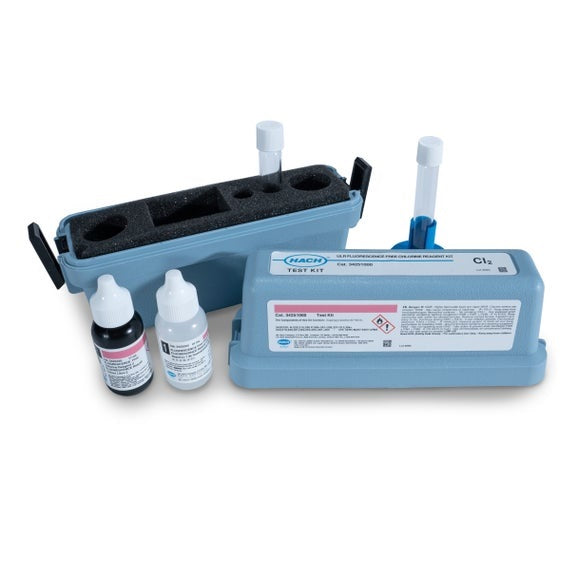 Fluoreszenz-Testkit für freies Chlor ULR, 2 - 100 µg/L (ppb), 100 Tests