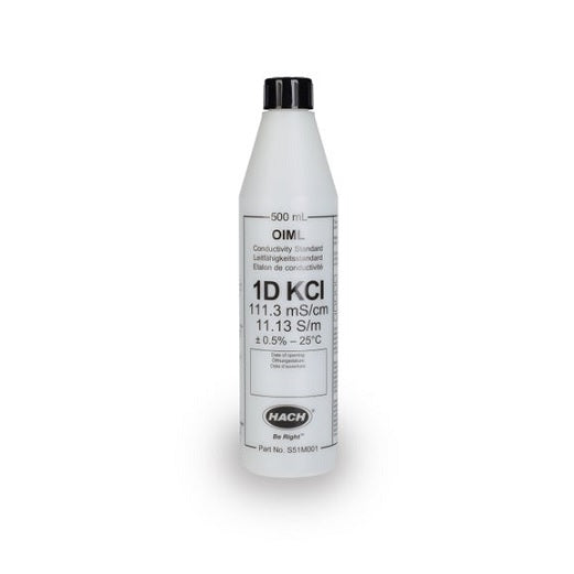111,3 mS/cm zertifiziertes Referenzmaterial (CRM), OIML-Leitfähigkeitsstandardlösung, KCl 1 D, 500 mL
