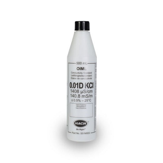 1.408 µS/cm zertifiziertes Referenzmaterial (CRM), OIML-Leitfähigkeitsstandardlösung, KCl 0,01 D, 500 mL