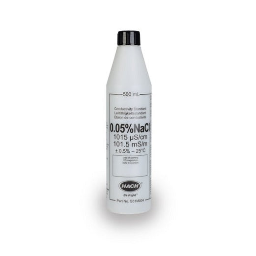 1.015 µS/cm zertifiziertes Referenzmaterial (CRM), Leitfähigkeitsstandardlösung, 0,05 % NaCl, 500 mL