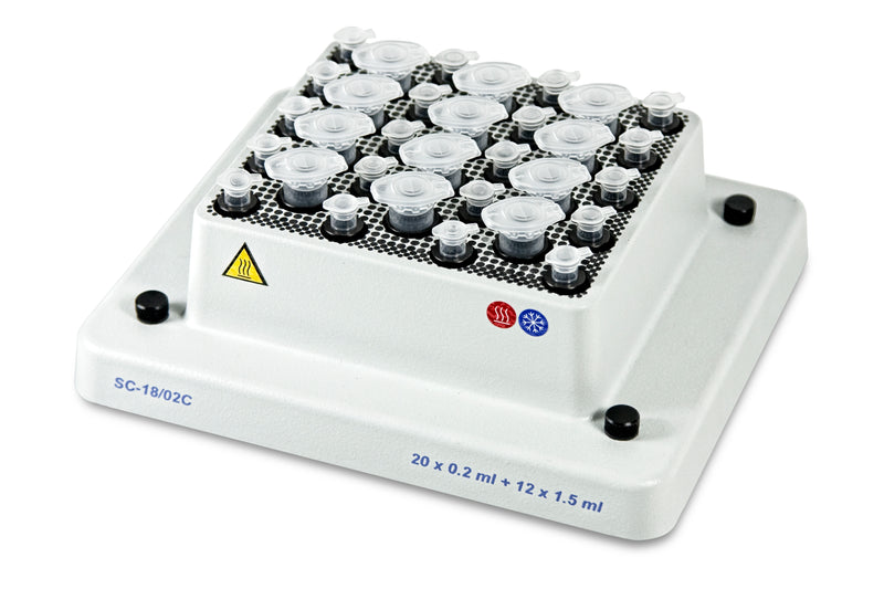 SC-18/02C Block for 20 x 0.2 ml and 12 x 1.5 ml microtubes