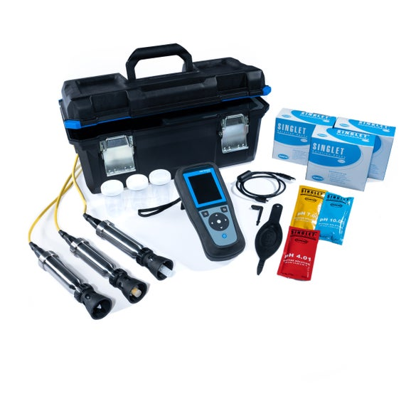 HQ4300 Tragbares Multimeter mit Gel-pH-Elektrode PHCxxx, Leitfähigkeitssonde CDC401 und Sonde für gelösten Sauerstoff LDO101