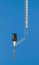 Büretten, SILBERBRAND, Klasse B, Boro 3.3, seitlicher Ventilhahn, schwarzer Schellbachstreifen