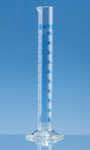 Messzylinder, hohe Form, BLAUBRAND, Klasse A, Boro 3.3, DE-M