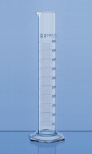 Messzylinder, hohe Form, BLAUBRAND, Klasse A, Boro 3.3, DE-M, USP