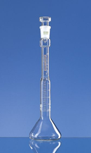 Messkolben zur Bestimmung des Ölgehalts 100ml, Silberbrand, Klasse B, Boro 3.3, mit Glasstopfen