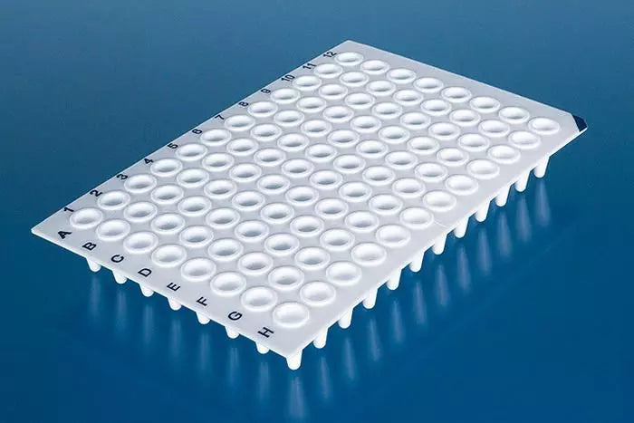 PCR-Platte 96-well, PP, ohne Rahmen, Low Profile, 0.15 ml, weiß, BIO-CERT PCR QUALITY, pk/50