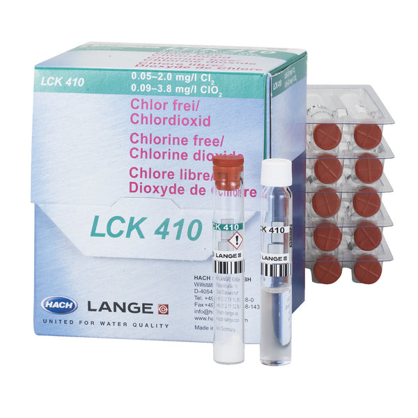 Freies Chlor Küvettentest, 0,05-2,0 mg/L Cl₂, 24 Bestimmungen